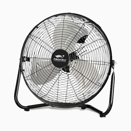 Proaira 18-inch High Velocity Cradle Floor Fan, 3 Speed Control, Black CFHV18B